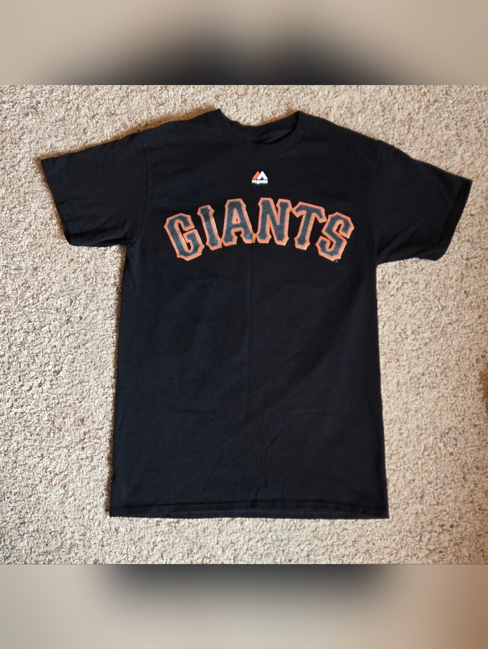 San Francisco Giants Andrew McCutchen #22 Majestic T-Shirt Black MLB Baseball Te